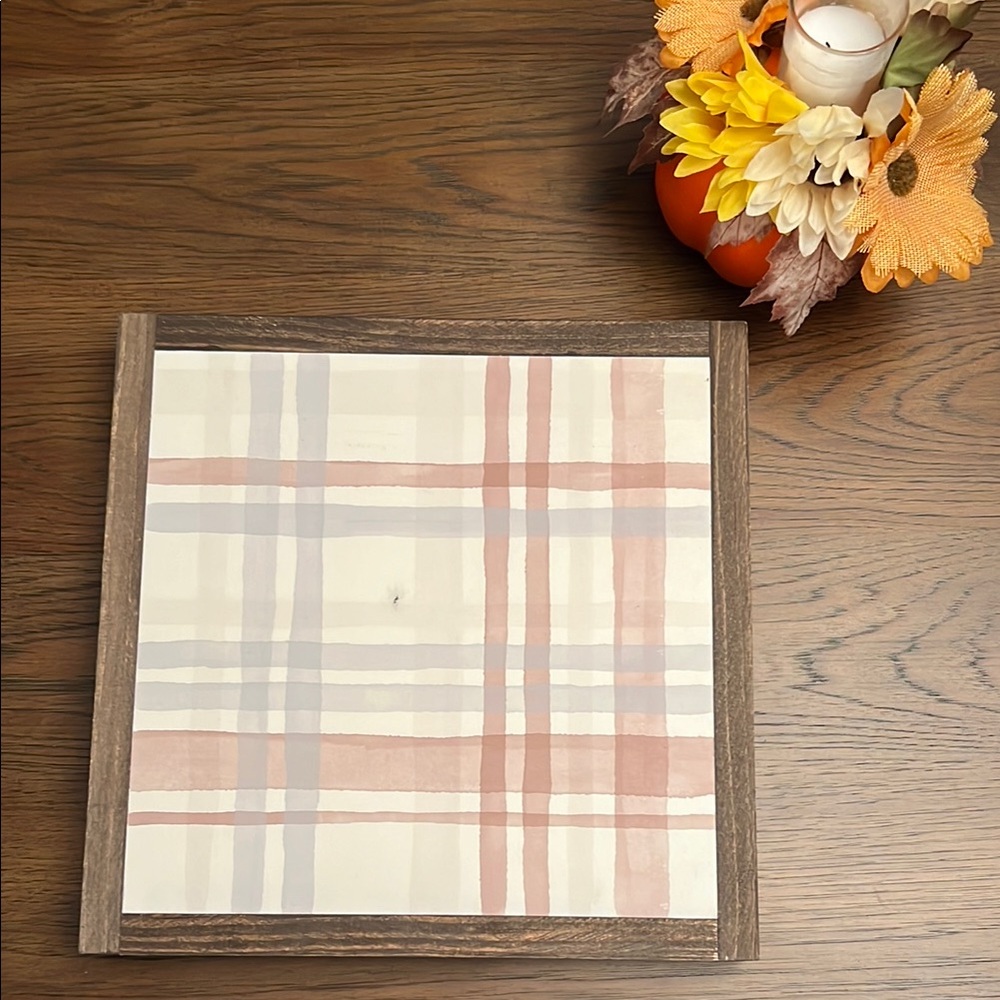 Framed Plaid Wall Art